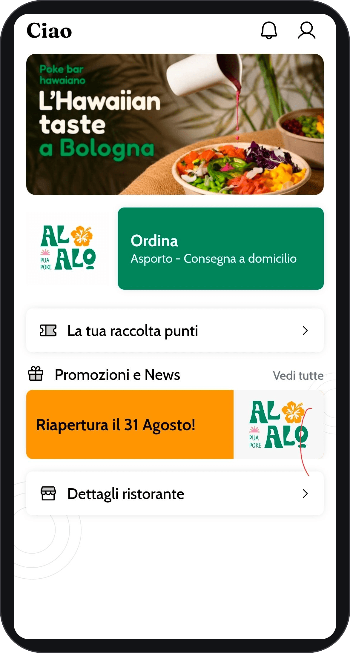 App AloAlo Pua Poke sul telefono