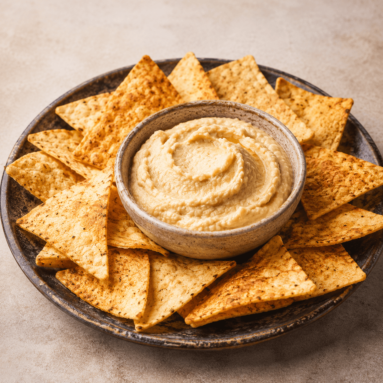 Hummus di ceci & nachos